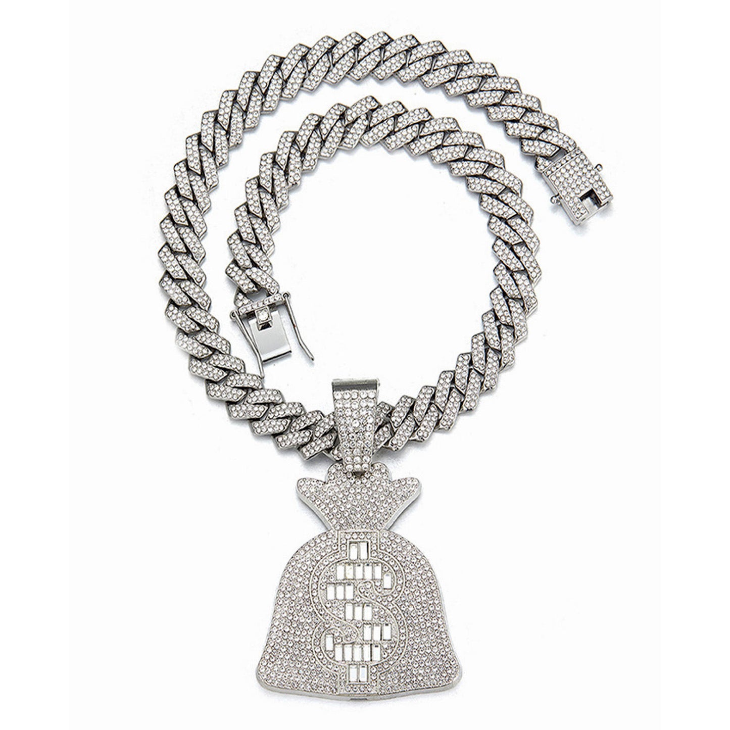 Luxury Iced Out VVS Moissanite Hip Hop Money Bag Pendant, S925 Sterling Silver - Gold Plated