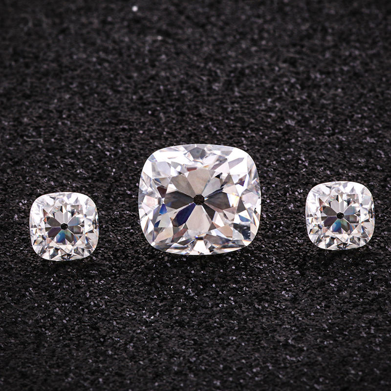3.00 Carat Old Mine Cushion Cut Moissanite Loose Stone