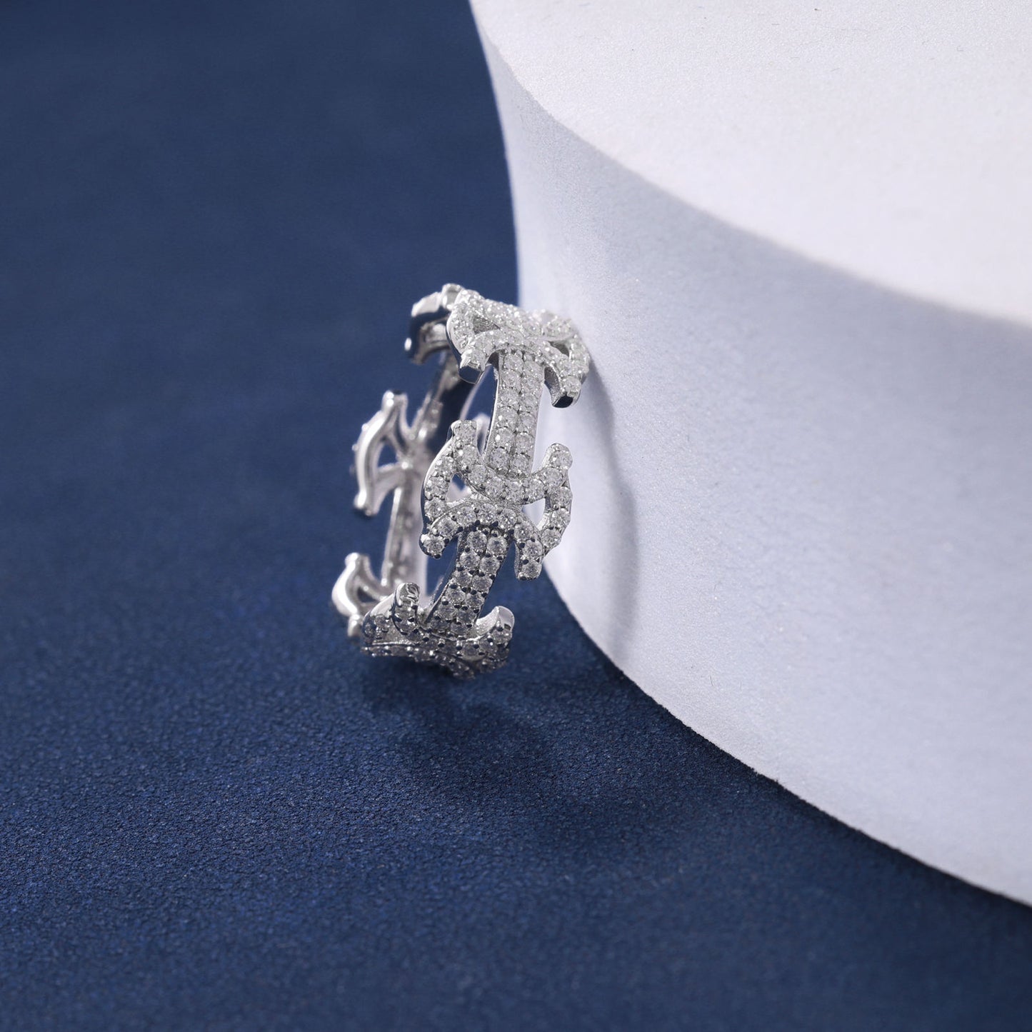 925 Sterling Silver Hip Hop Moissanite Diamond Ring, Iced Out Jewelry For Men and Women
