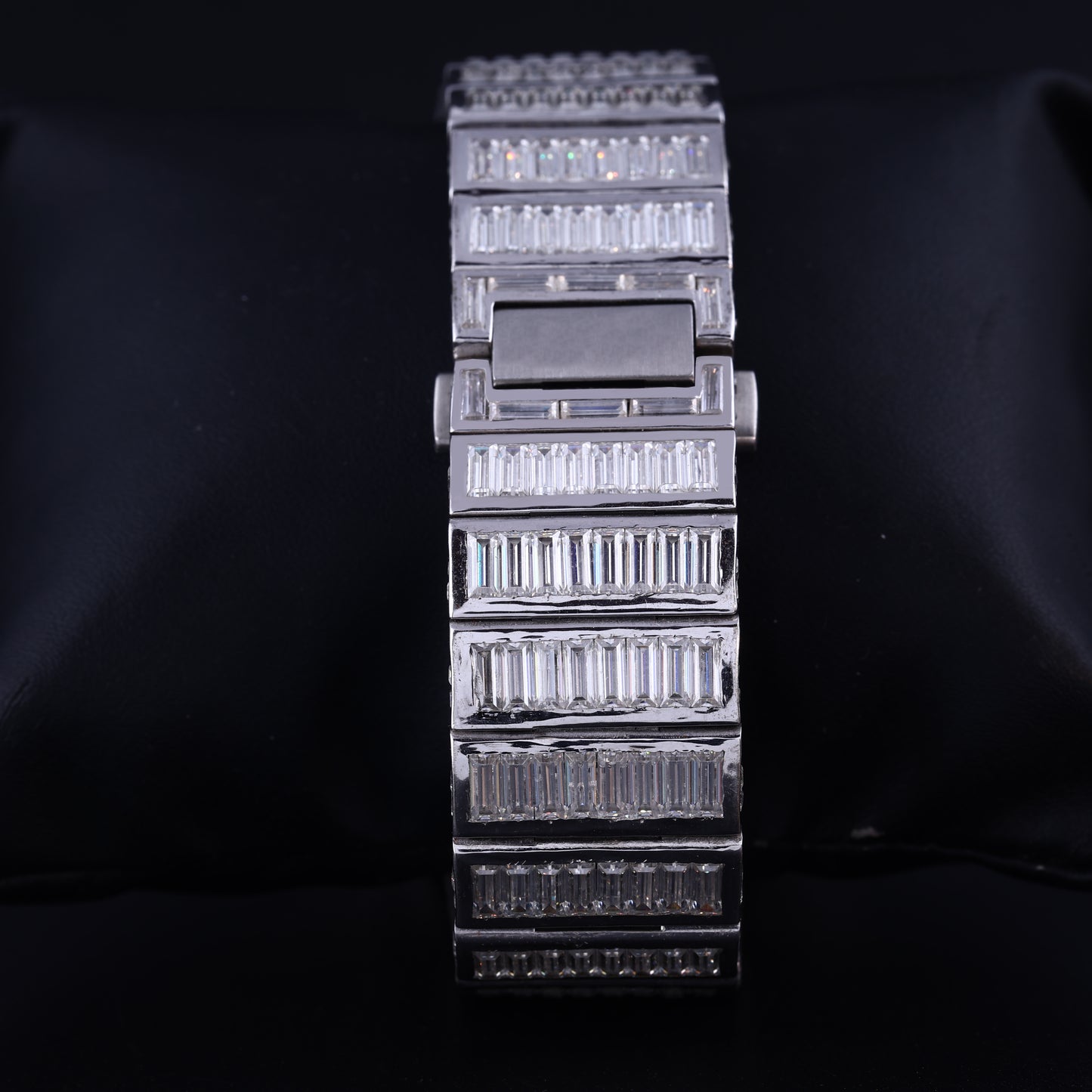 Fully Iced Out Skeleton Moissanite Diamond Watch