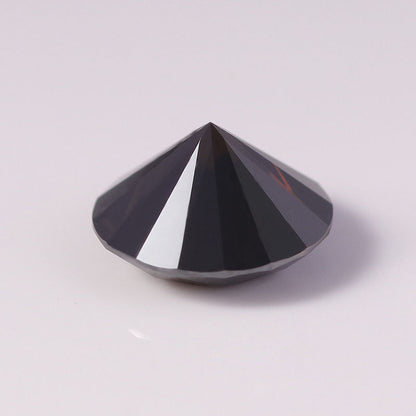 Jet Black Round Brilliant Cut Moissanite Diamond For Engagement Ring
