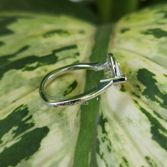 Round Cut Solitaire Bezel Set Moissanite Engagement Ring