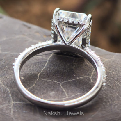 Radiant Cut Moissanite Engagement Ring