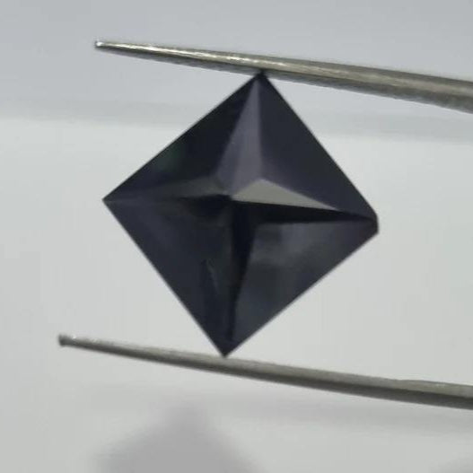 Jet Black Square Princess Cut Moissanite Loose Diamond Making Unique Jewelry