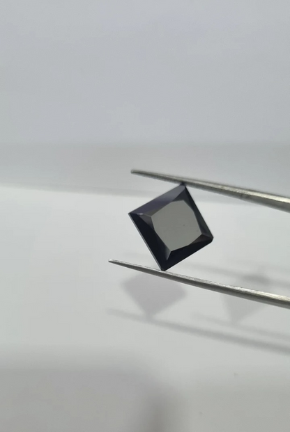 Jet Black Square Princess Cut Moissanite Loose Diamond Making Unique Jewelry