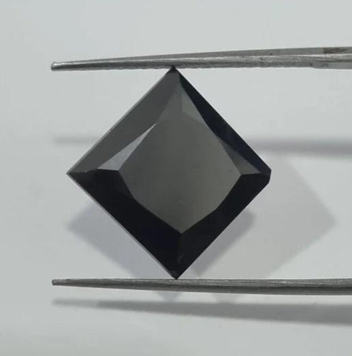 Jet Black Square Princess Cut Moissanite Loose Diamond Making Unique Jewelry