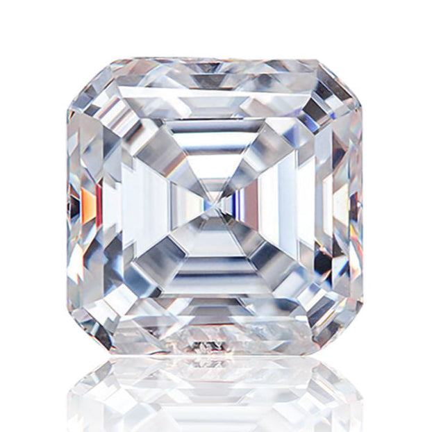 Asscher Cut Colorless Loose Moissanite For Custom Engagement Ring, Earring And Pendant