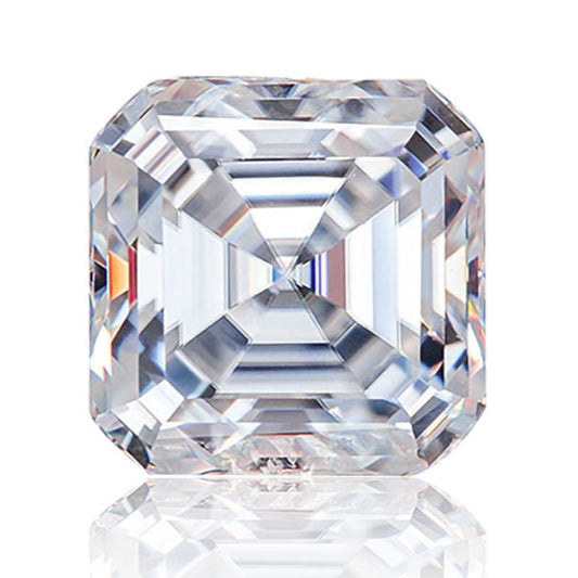 Asscher Cut Colorless Loose Moissanite For Custom Engagement Ring, Earring And Pendant