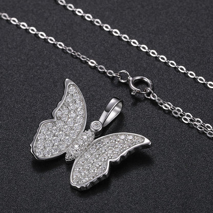 925 Sterling Silver Moissanite Full Iced Out Diamond Butterfly Hip Hop Pendant For Men and Women