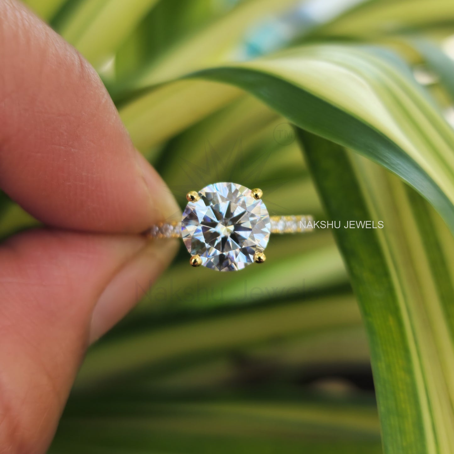 Outstanding 2CT Round Hidden Halo Moissanite Engagement Ring Gift - Valentine Special Ring