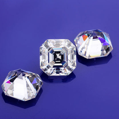 DEF Asscher Cut Loose Moissanite Diamond For Jewelry