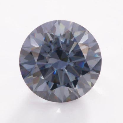 Round Cut Grey Color Loose Moissanite Diamond, All Size Available 5mm 6mm 7mm 8mm ETC
