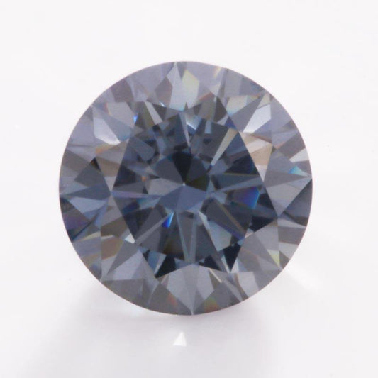 Round Cut Grey Color Loose Moissanite Diamond, All Size Available 5mm 6mm 7mm 8mm ETC