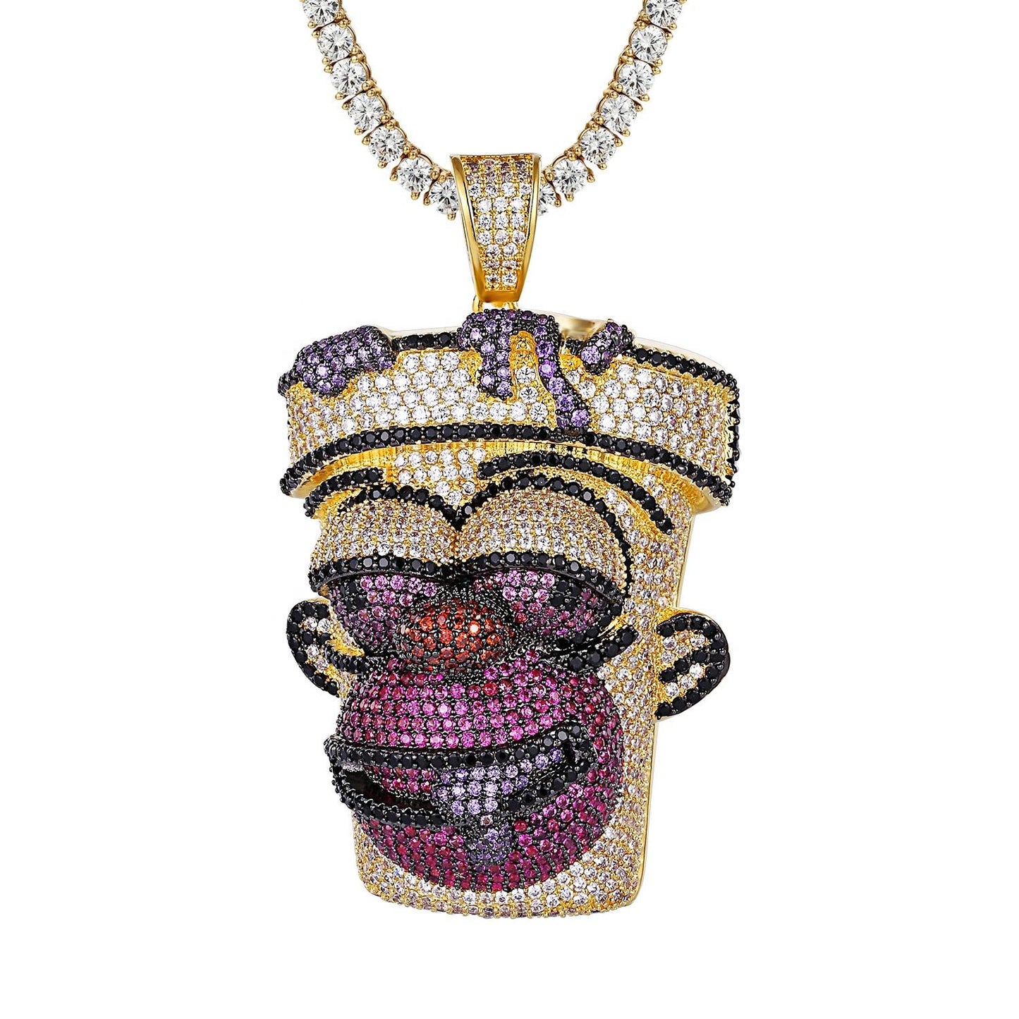 High Quality Moissanite Hip Hop Iced Out Custom Simpson Pendant