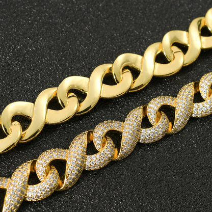 14MM Moissanite Fully Iced Out Hip Hop Cuban Link Chain For Men, Diamond Cuban Link Chain Neckless
