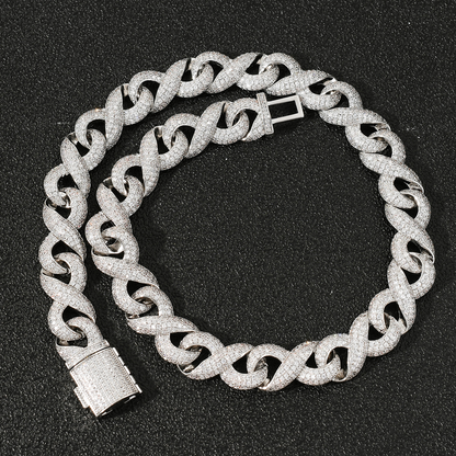 14MM Moissanite Fully Iced Out Hip Hop Cuban Link Chain For Men, Diamond Cuban Link Chain Neckless