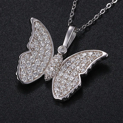 925 Sterling Silver Moissanite Full Iced Out Diamond Butterfly Hip Hop Pendant For Men and Women