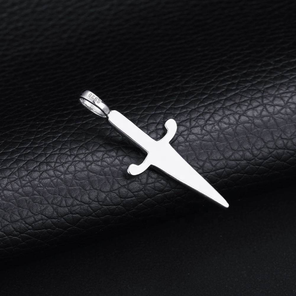 Hip Hop Moissanite Knife Pendant For Men - Women In Iced Out 925 Sterling Silver For Rapper