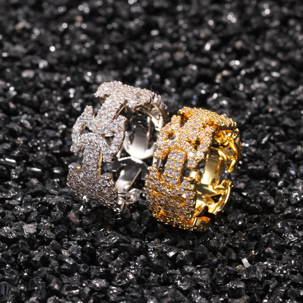Byzantine Inspire Hip Hop Rings In Round Moissanite Iced Out Rings For Men