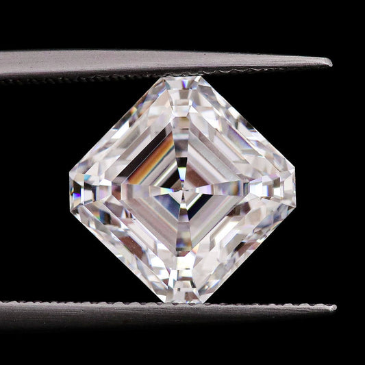 DVVS1 Asscher Cut Loose Moissanite Diamond