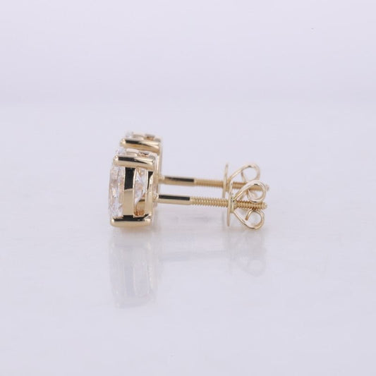 Oval Moissanite Stud Earrings Gift for Wife, Mother, Daughter