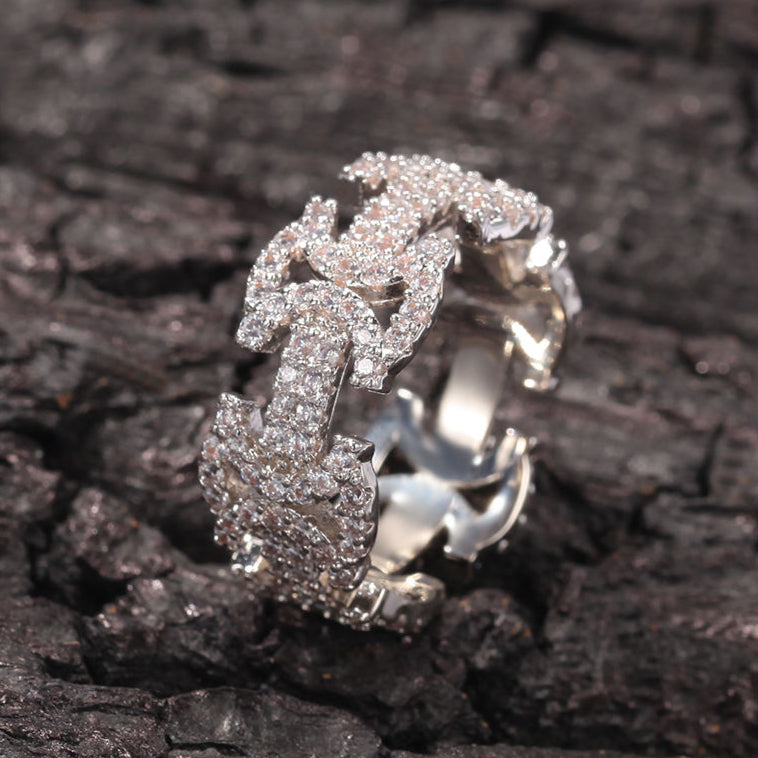 Byzantine Inspire Hip Hop Rings In Round Moissanite Iced Out Rings For Men