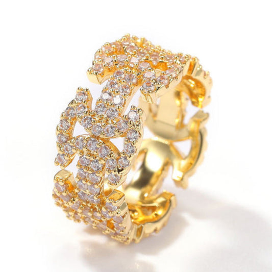Byzantine Inspire Hip Hop Rings In Round Moissanite Iced Out Rings For Men