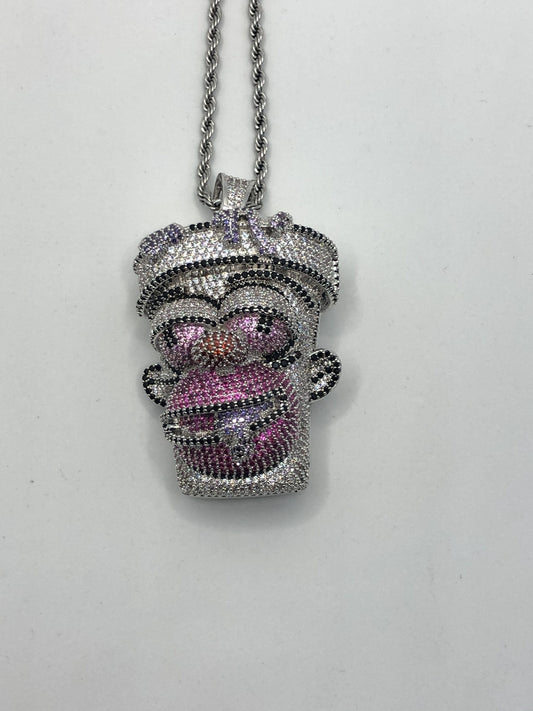 High Quality Moissanite Hip Hop 925 Sterling Silver Iced Out Simpson Pendant For Men, Women Rapper