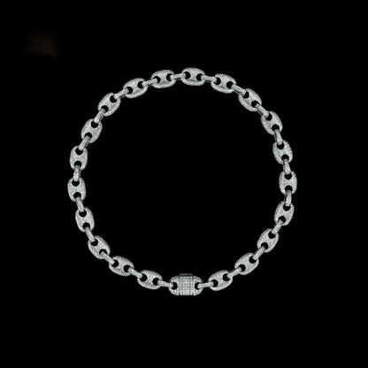 Fully Ice Out Chains Moissanite Pig Nose Hip Hop Chains Necklace, Diamond Choker For Men Or Women