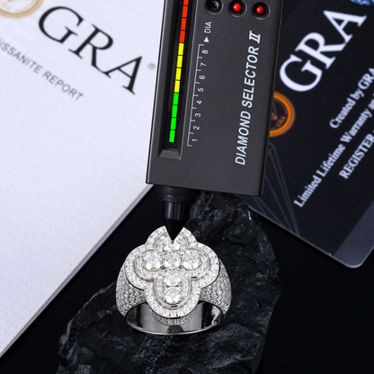 Iced Out Moissanite Jesus cross Rings For Men, Hip Hop Moissanite Statement Fashion Jewelry