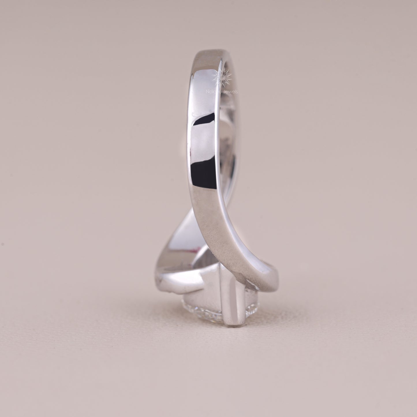 Marquise Diamond Ring - Lab Grown Diamond Bypass Engagement Ring - 14K/18K Solid Gold Diamond Wedding Ring