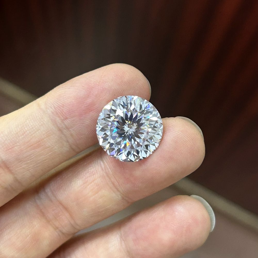 3.50 Carat Round Portuguese Cut Moissanite - Nakshu jewels