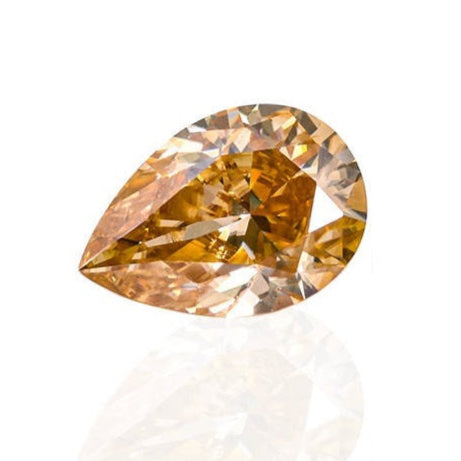Pear Cut Champagne Color Loose Moissanite Diamond, All Custom Size Is Available
